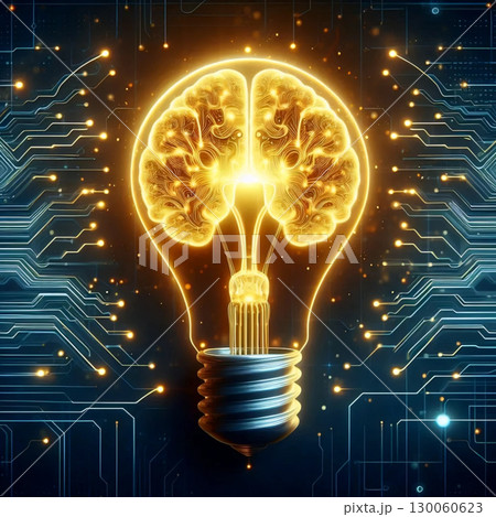 A neumorphic light bulb icon, AI generated image 130060623