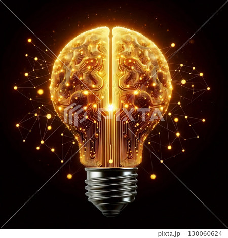 A neumorphic light bulb icon, AI generated image 130060624