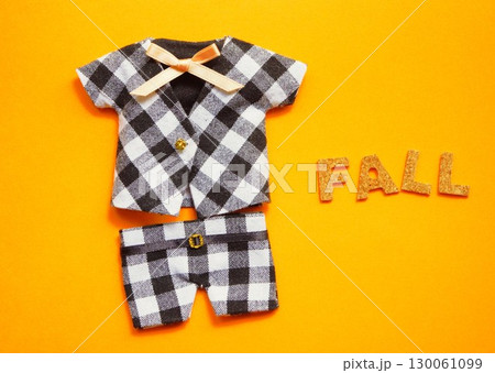 ぬい服　白黒チェックセットアップ　秋 130061099