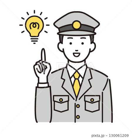 ひらめきの警察官イラスト ひらめきの警察官イラスト 130061209