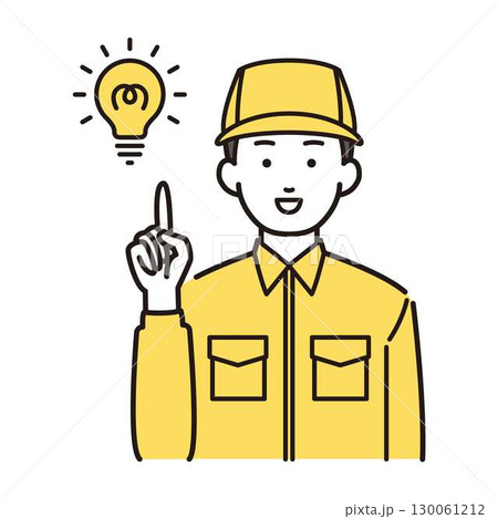 ひらめきの作業員イラスト 130061212