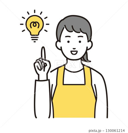 ひらめきの主婦イラスト 130061214