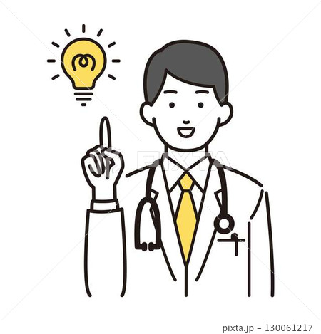 ひらめきの男性医師イラスト 130061217
