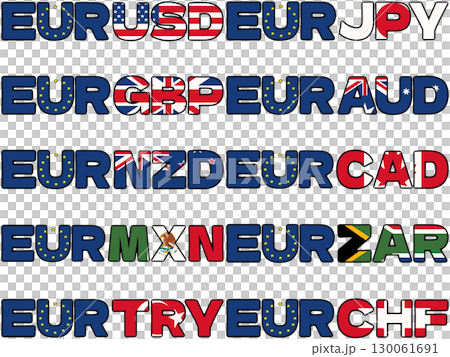 ユーロクロス 通貨コードペア イラスト ユーロクロス 通貨コードペア イラスト 130061691
