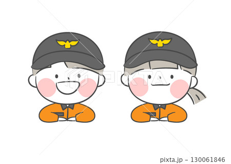 A drawing of firefighter children character A drawing of firefighter children character 130061846