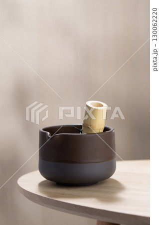Chasen bamboo whisk and Chawan for authentic Matcha. 130062220