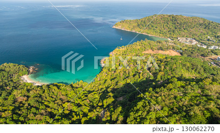 Aerial view above beautiful nature at Freedom Beach. 130062270