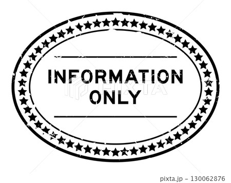 Grunge black information only word oval rubber seal stamp on white background 130062876