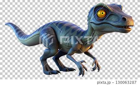 Velociraptor isolated on transparent PNG background Velociraptor isolated on transparent PNG background 130063287