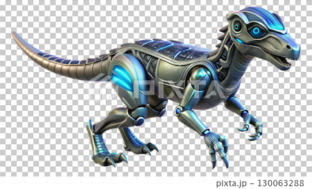 Velociraptor isolated on transparent PNG background 130063288