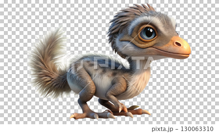 Velociraptor isolated on transparent PNG background 130063310