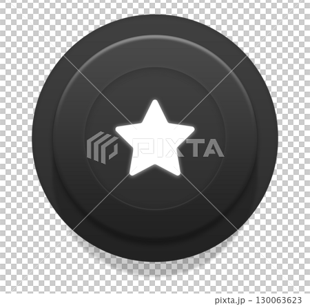 Black Rounded star icon button 130063623