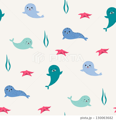 cute seal pattern cute seal pattern 130063682