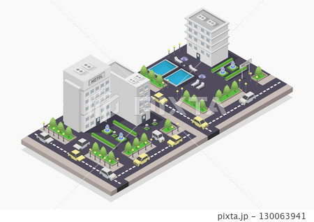 Isometric hotel Isometric hotel 130063941