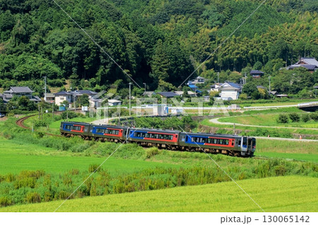 大カーブを通過するN2000系・特急宇和海 130065142