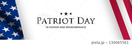 Patriot Day banner featuring stars and stripes 130065561