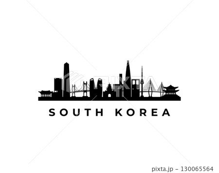 Vector South Korea skyline. Vector South Korea skyline. 130065564