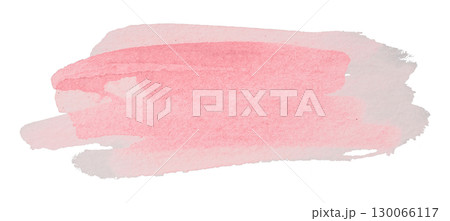 pink watercolor background. Artistic hand paint. Isolated on transparent background. 130066117