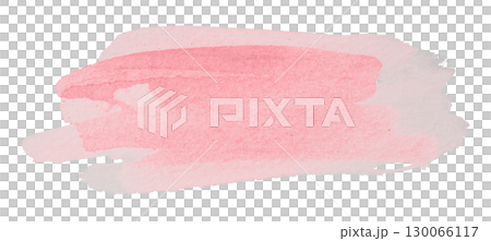 pink watercolor background. Artistic hand paint. Isolated on transparent background. 130066117