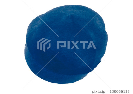 Blue watercolor circle pattern isolated on transparent background Blue watercolor circle pattern isolated on transparent background 130066135