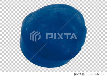Blue watercolor circle pattern isolated on transparent background Blue watercolor circle pattern isolated on transparent background 130066135