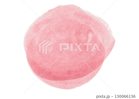 Pink watercolor circle pattern isolated on transparent background Pink watercolor circle pattern isolated on transparent background 130066136