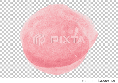 Pink watercolor circle pattern isolated on transparent background Pink watercolor circle pattern isolated on transparent background 130066136