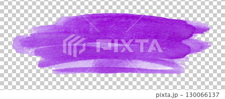 purple watercolor background. Artistic hand paint. Isolated on transparent background. 130066137