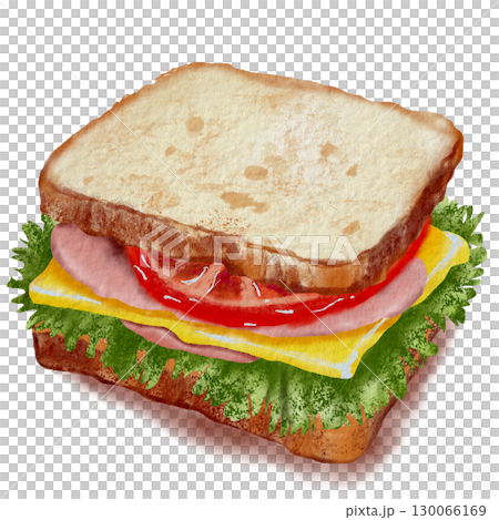 Sandwich with tomato and cheese 130066169