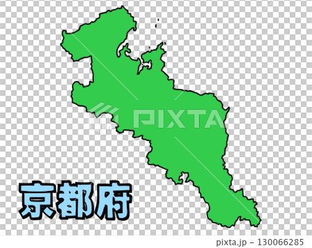 A slightly loose map of Kyoto Prefecture written in writing A slightly loose map of Kyoto Prefecture written in writing 130066285