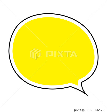 シンプルな吹き出しのイラスト　白背景 130066572
