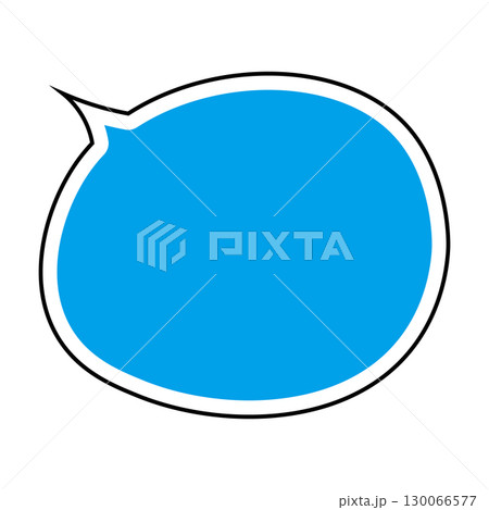 シンプルな吹き出しのイラスト 白背景 シンプルな吹き出しのイラスト 白背景 130066577