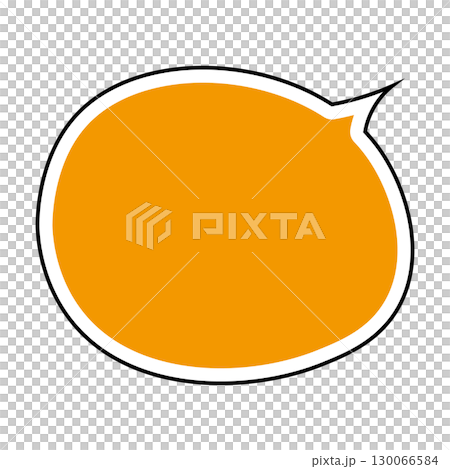 Simple speech bubble illustration on white background Simple speech bubble illustration on white background 130066584