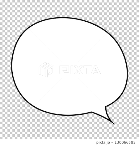 Simple speech bubble illustration on white background 130066585