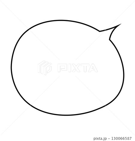 シンプルな吹き出しのイラスト　白背景 130066587