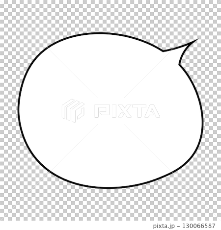 シンプルな吹き出しのイラスト　白背景 130066587