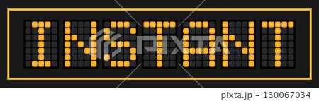 Orange color led banner in word instant on black background 130067034