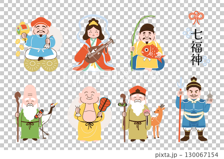 七福神的可愛插圖 七福神的可愛插圖 130067154