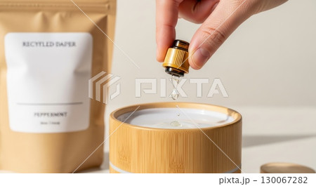 Eco-Friendly Essential Oil Ritual 130067282