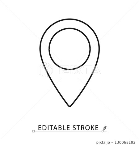 Minimalist animation of a location pin in outline icon style. Simple looped motion on white background, black contour marker, alfa channel, overlay for maps and navigation UI. Minimalist animation of a location pin in outline icon style. Simple looped motion on white background, black contour marker, alfa channel, overlay for maps and navigation UI. 130068192