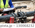 Engineers are developing tools to connect water pipes. 130068232