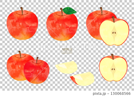 蘋果水彩插圖集 130068566