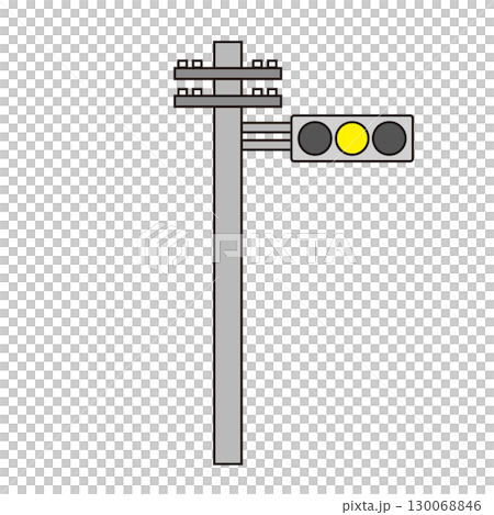 Yellow traffic light icon illustration 130068846