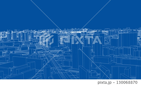 Urban modern landscape. Vector rendering of 3d Urban modern landscape. Vector rendering of 3d 130068870