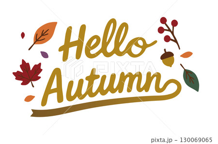 Hello Autumn 英語フレーズ(リボン付き) Hello Autumn 英語フレーズ(リボン付き) 130069065
