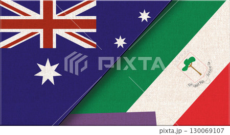 Flags of Australia and Equatorial Guinea. Australian and Equatorial Guinea 130069107