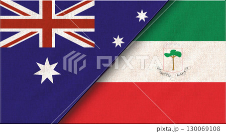 Flags of Australia and Equatorial Guinea. Australian and Equatorial Guinea 130069108