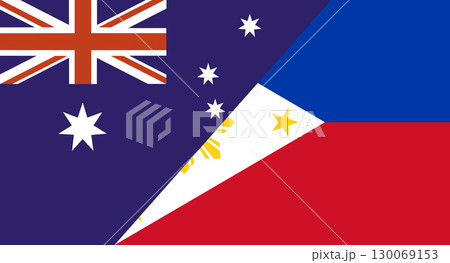 Flag of Australia and Philippines. Australian and Filipino national flags 130069153