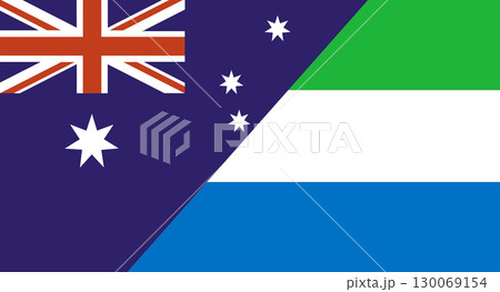 Flag of Australia and Sierra Leone. Australian and Sierra Leone national flags 130069154