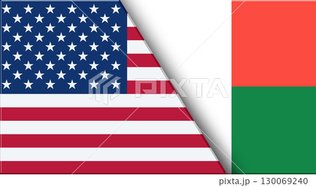 Flags of USA and Madagascar. United States and Madagascar National flags Flags of USA and Madagascar. United States and Madagascar National flags 130069240